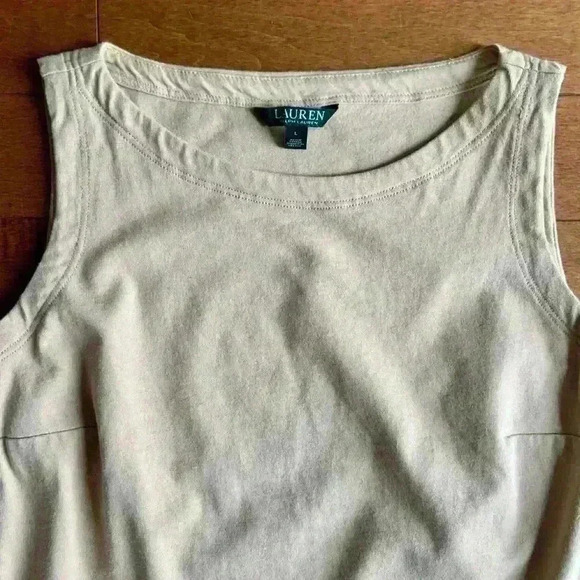 Lauren Ralph | Vintage RL tank cream thick tank top size large - Picture 6 of 6